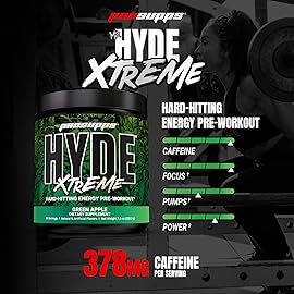 PROSUPPS Mr. Hyde Xtreme Pre Workout Powder with Creatine, Beta Alanine & Caffeine - Extreme Energy, Pumps, Focus & Performance - Fitness & Gym Supplements for Men & Women (Green Apple, 30 Servings)