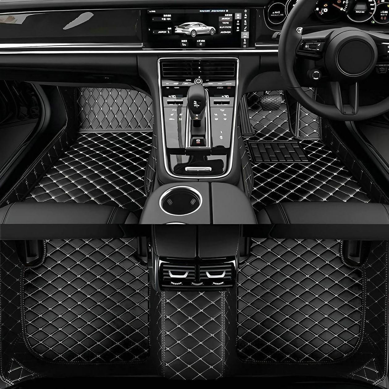 Alfombrillas Coche para Mini Countryman 2017-, Alfombrillas Antideslizante Lavables Accesorios Interiores Impermeables