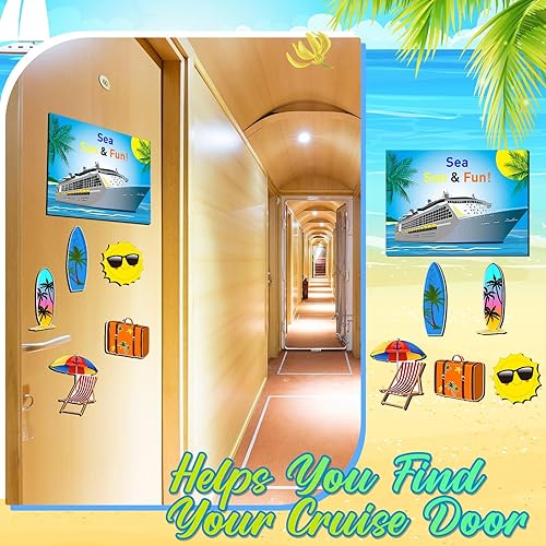 Miniatura 4 de Kanayu 6 piezas de decoración magnética para puerta de crucero con el sol, imanes de anclaje, decoración de crucero, calcomanía magnética para
