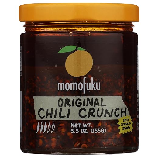Momofuku Chili Crunch by David Chang, (5.5 Ounces), Chili Oil with Crunchy Garlic and Shallots, Spicy Chili Crisp