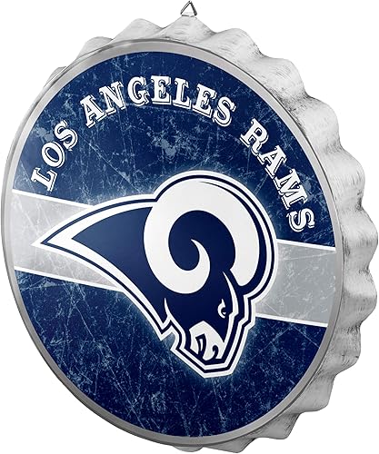 Miniatura 3 de NFL Team Logo Distressed Metal Hanging Wall Bottle Cap Sign Dallas Cowboys