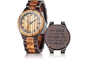 Engraved Wooden Watch - Father's Day Personalized Gift From Daughter