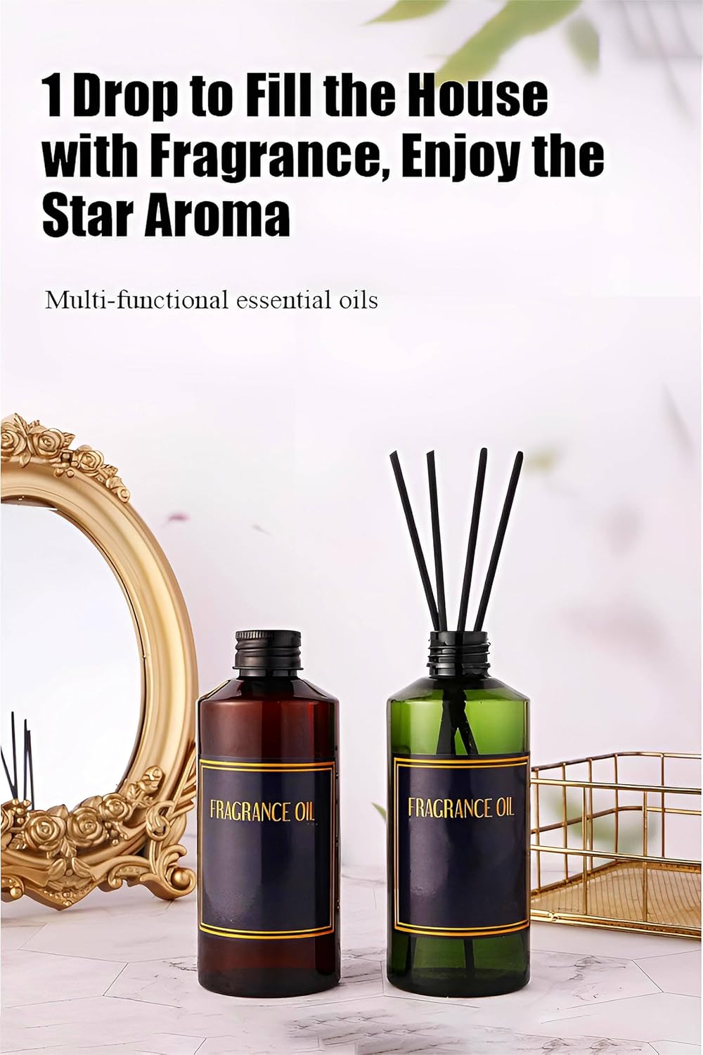 Hotel Collection Diffuser Oil, 200ml(6.76oz) Essential Oils for Aromatherapy, Long-Lasting Fragrance Oil with 5 Reed Sticks, Ideal for Room Fresheners, Home, SPA, Office, Gift(Shangri-La)