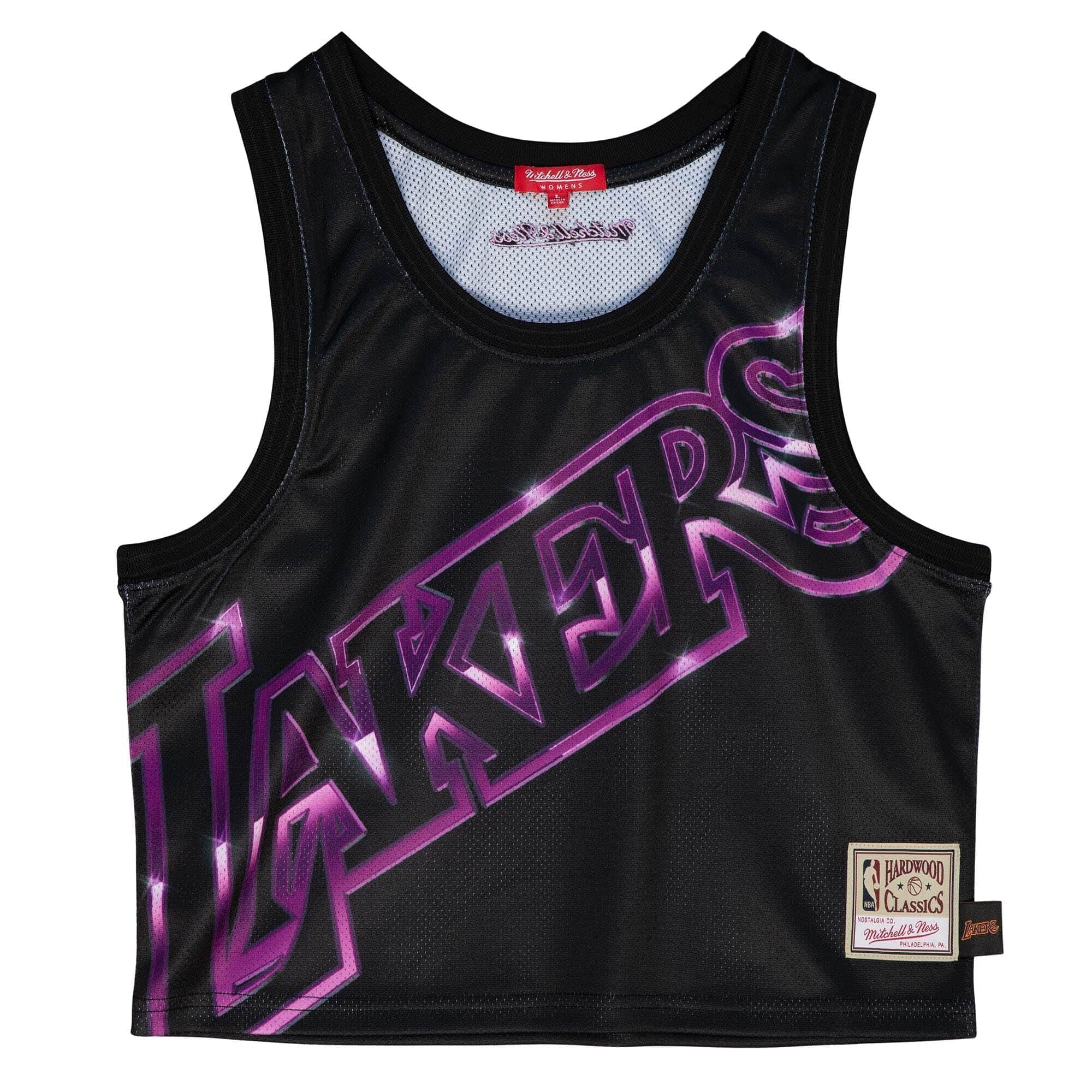 Mitchell & Ness NBA Big Face 4.0 - Canottiera da donna, colore: Nero