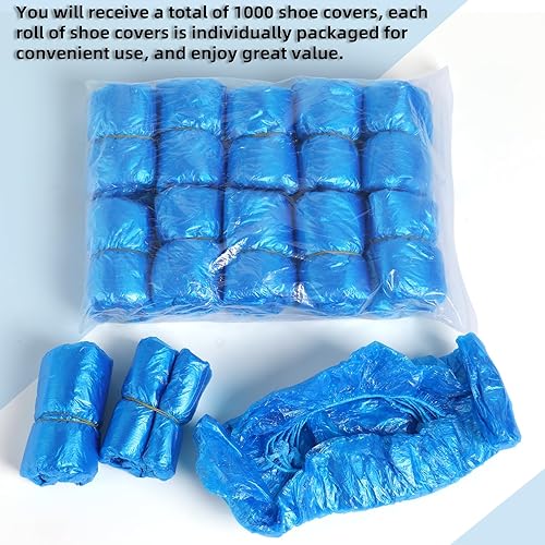 Miniatura 5 de LYSHIYI 1200 fundas de zapatos desechables, antideslizantes, duraderas para interiores, tamaño ajustable de 15.7 pulgadas, fundas para botas de gran