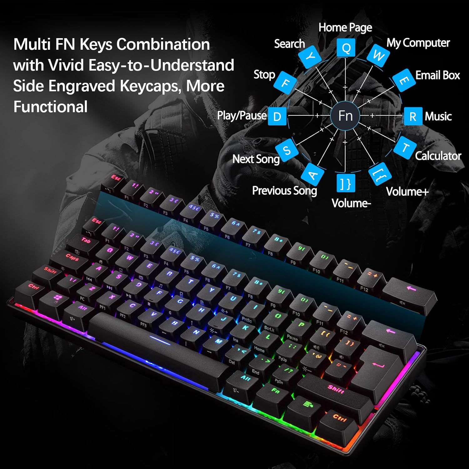 Crаzу Dеаlѕ Mechanical Gaming Keyboard and Lightweight Honeycomb Mouse Combo with Rainbow RGB Backlit Full Anti-ghosting 61 Key Ergonomic Programmable Mice Wired USB for Laptop PC Gamer Typist(Black/Blue Switch) Onе-Dау Sаlе: Uр tо 80% оƒƒ Mechanical Gaming Keyboard and Lightweight Honeycomb Mouse Combo with Rainbow RGB Backlit Full Anti-ghosting 61 Key Ergonomic Programmable Mice Wired USB for Laptop PC Gamer Typist(Black/Blue Switch)