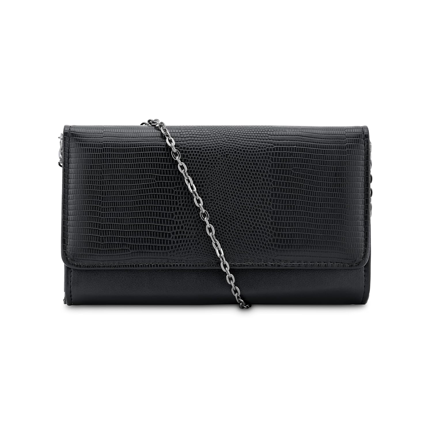 Fastrack Women Compact Clutch with Metal Chain