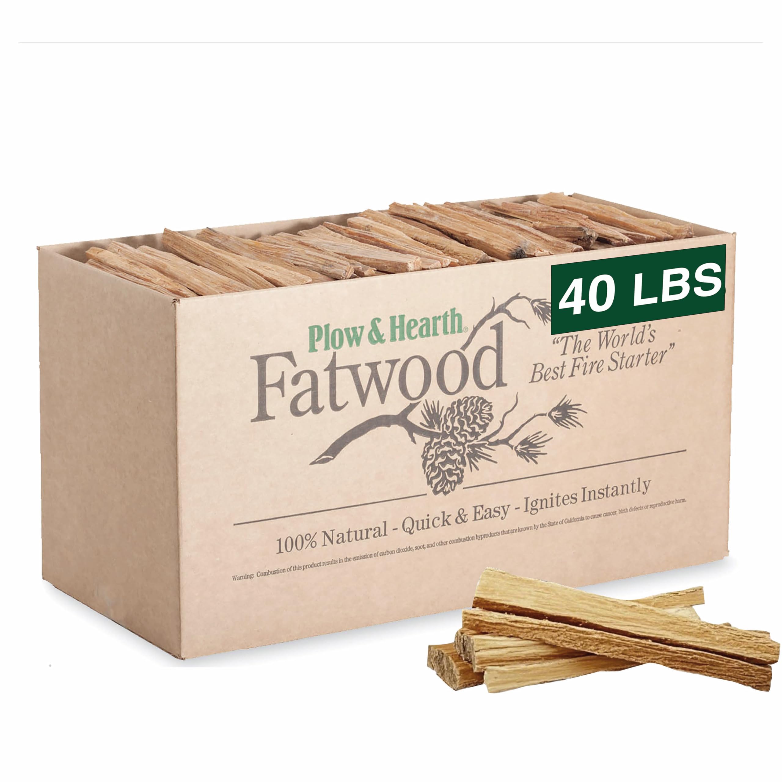 Plow & Hearth 40 pounds fire Starter, Brown