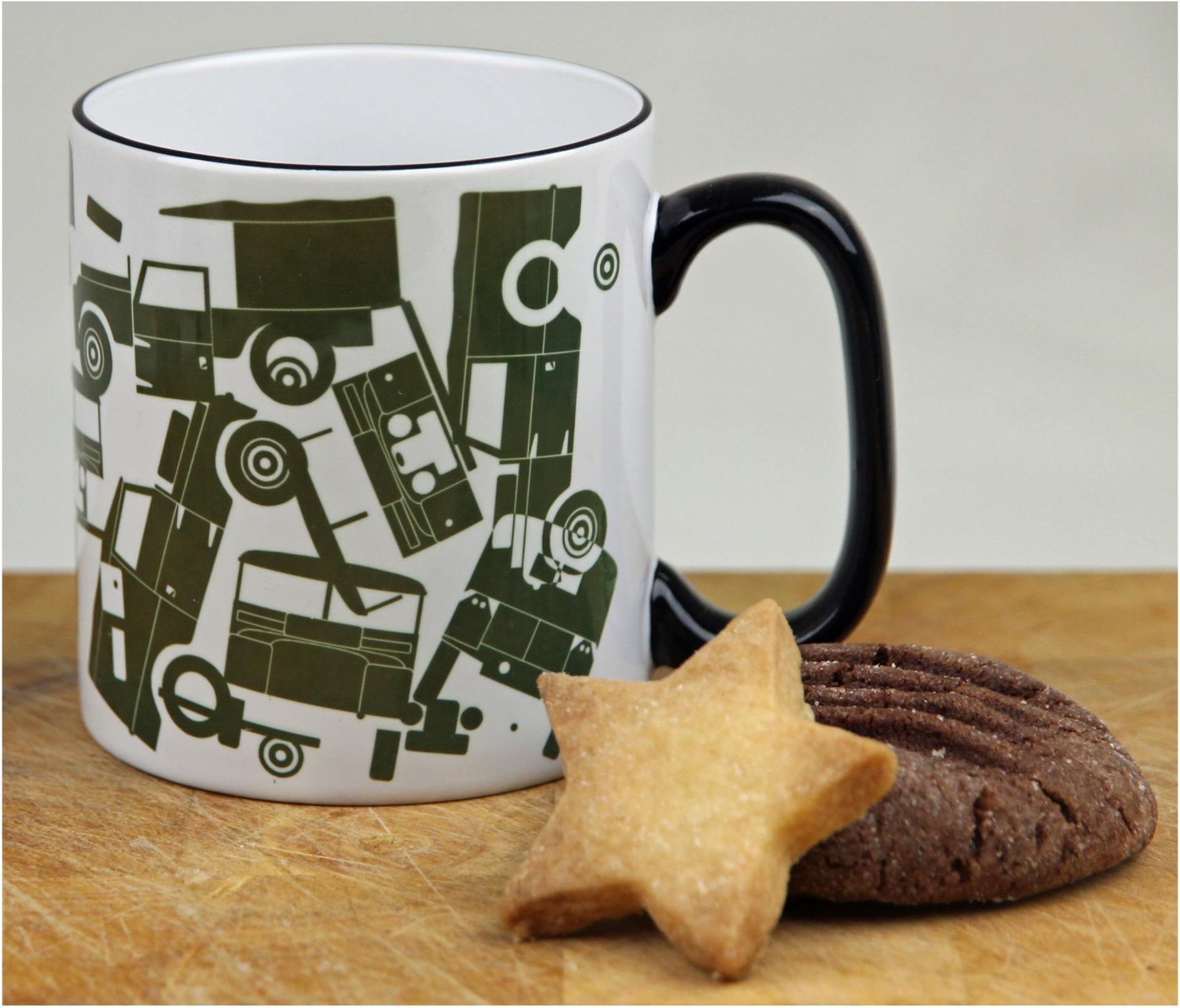 Two Red Dogs Land Rover Auto Jumble Mug