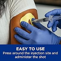 Vista 3 de Bionix ShotBlocker: Bloqueador de agujas para inmunizaciones e inyecciones fáciles y sin dolor; caja de 5 unidades.