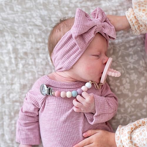 Miniatura 5 de Ryan & Rose Clip para chupete Georgia - Clip para chupete de silicona para bebé niño niña Binky paci Clip para chupete de bebé Clip binkie Clip