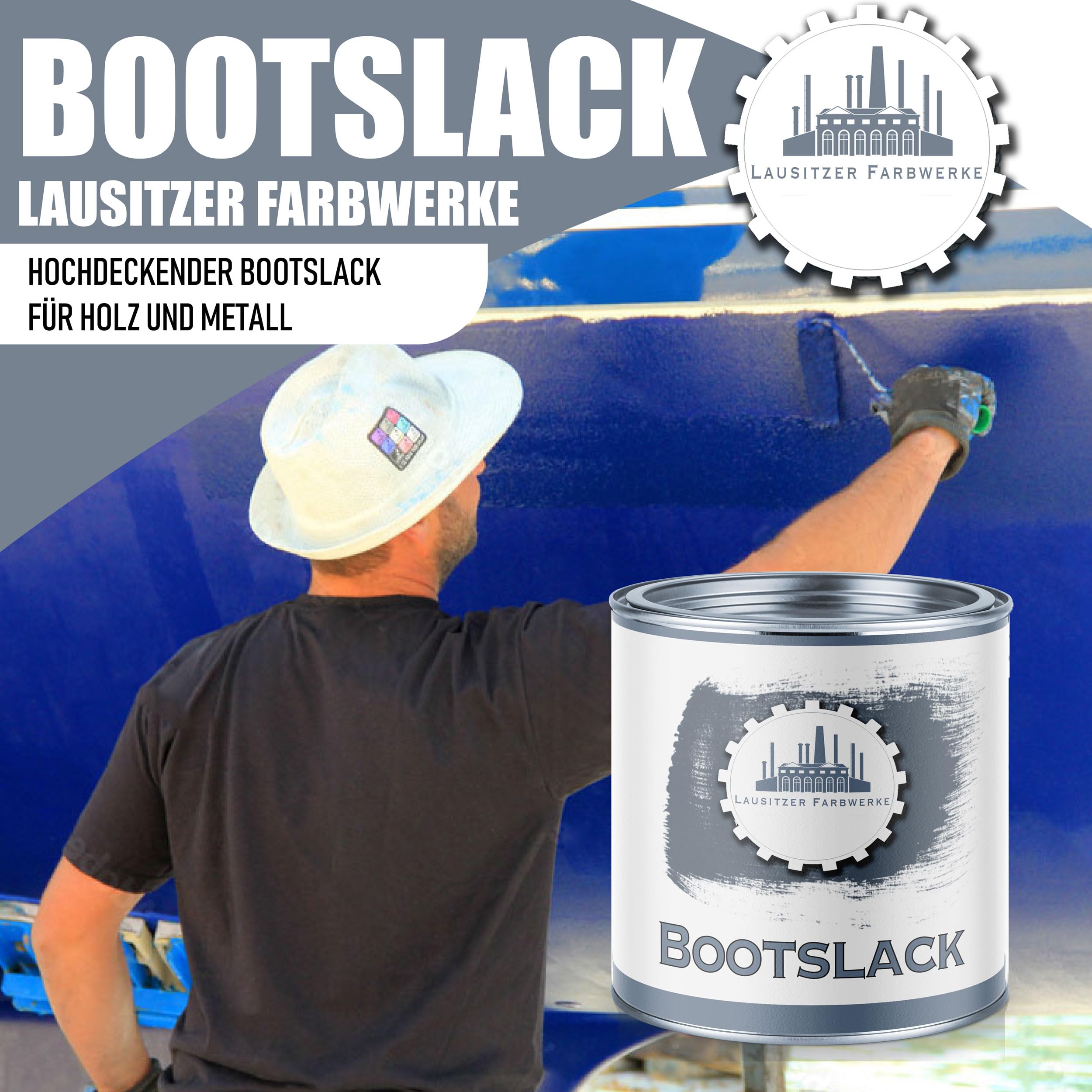 Bootslack Lausitzer Farbwerke traditioneller Yachtlack für Holz und Metall Bootsfarbe Schiffslackierung Yachtfarbe (2,5 L, Farblos (MATT))