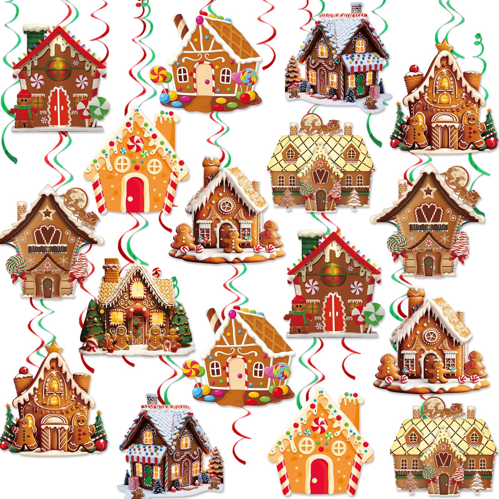Gingerbread Hanging Decorations Gingerbread Christmas Decorations Christmas Gingerbread Decorations Gingerbread Party Decorations Christmas Hanging Decorations for Christmas Party Decorations