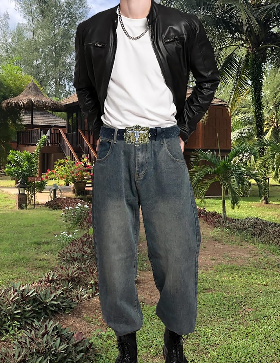 TOPACC Western Belts for Men Woman Western Belt Buckle Cowgirl Cowboy Leather Country Belt for Jeans Pants Gift - Image 7