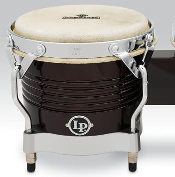 Latin Percussion M201 LP Matador Wood Bongos - Dark Brown/Chrome 8.625-inch