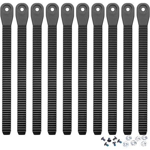 10 PCS Snowboard Ankle Bindings Straps-8.2 Inch Snowboard Ladder Strap Binding Replacement with Screws for Snowboard Ski Strap-in Binding System