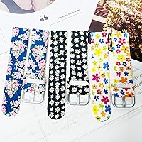 Vista 2 de 6 Pack Compatible with TOZDTO 1.7"/ KALINCO/Luoba 1.69"/ EURANS Smart Watch Bands, 20mm Soft Silicone Pattern Floral Strap Bands for TOZDTO 1.7
