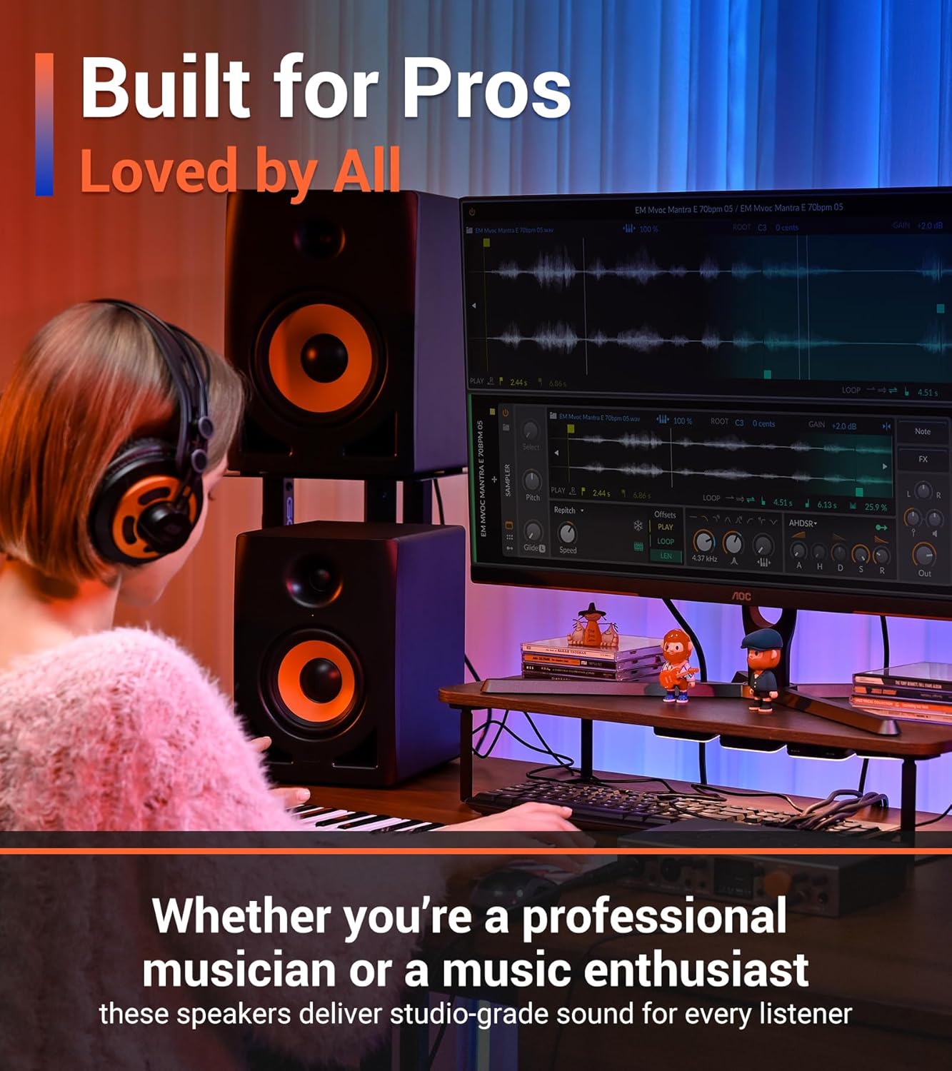 ESI nEar i8 8" Studio Reference Monitor, 2-Way Active Powered Speaker, Ideal for Near-Field Music Production, Studio Monitoring and Desktop Computers, Studio-Quality Sound, Sold Individually (Single)