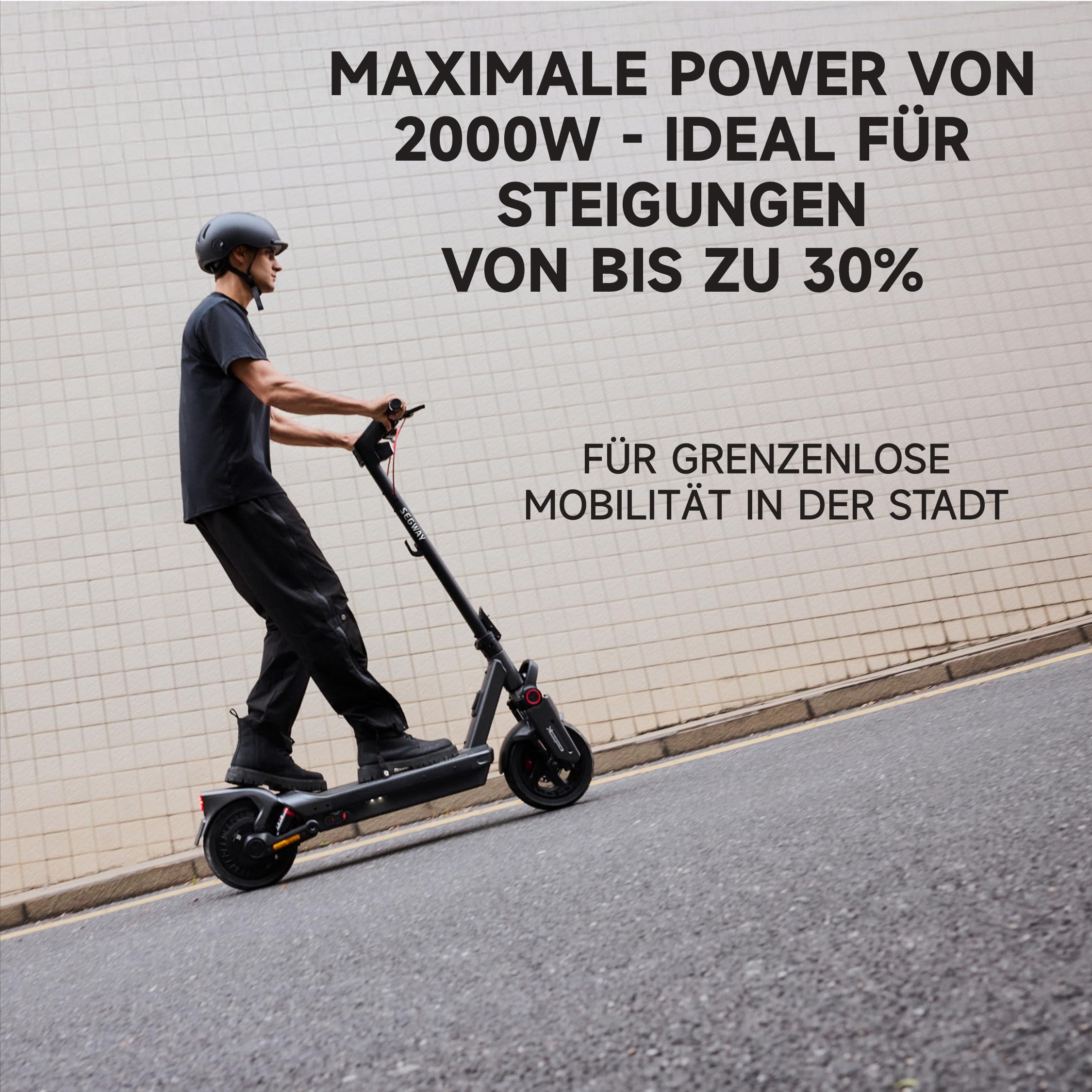 Segway-Ninebot MAX G3 D, E-Scooter mit Deutscher Straßenzulassung, 80 km Eco Modus Reichweite, 75km im Sport Modus, doppelte hydraulische Federung, 130 kg Tragkraft, Smart Display, 3,5 h Ladezeit
