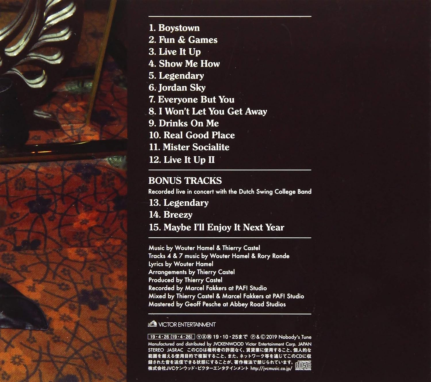 WOUTER HAMEL - Boystown - Disque CD
