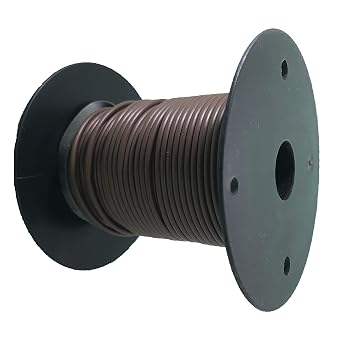 Brown 16 Gauge Primary Automotive Cable Wire - 100 FT Spool/Coil of 100% Copper Electrical Wire - Made in USA