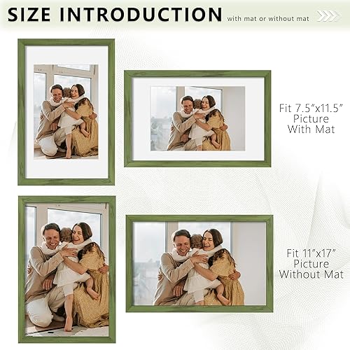 Miniatura 529 de Picrit - Juego de 12 portarretratos de 5 x 7 pulgadas para colgar en la pared o exhibir sobre una mesa, para fotos de 4 x 6 con paspartú o 5 x 7