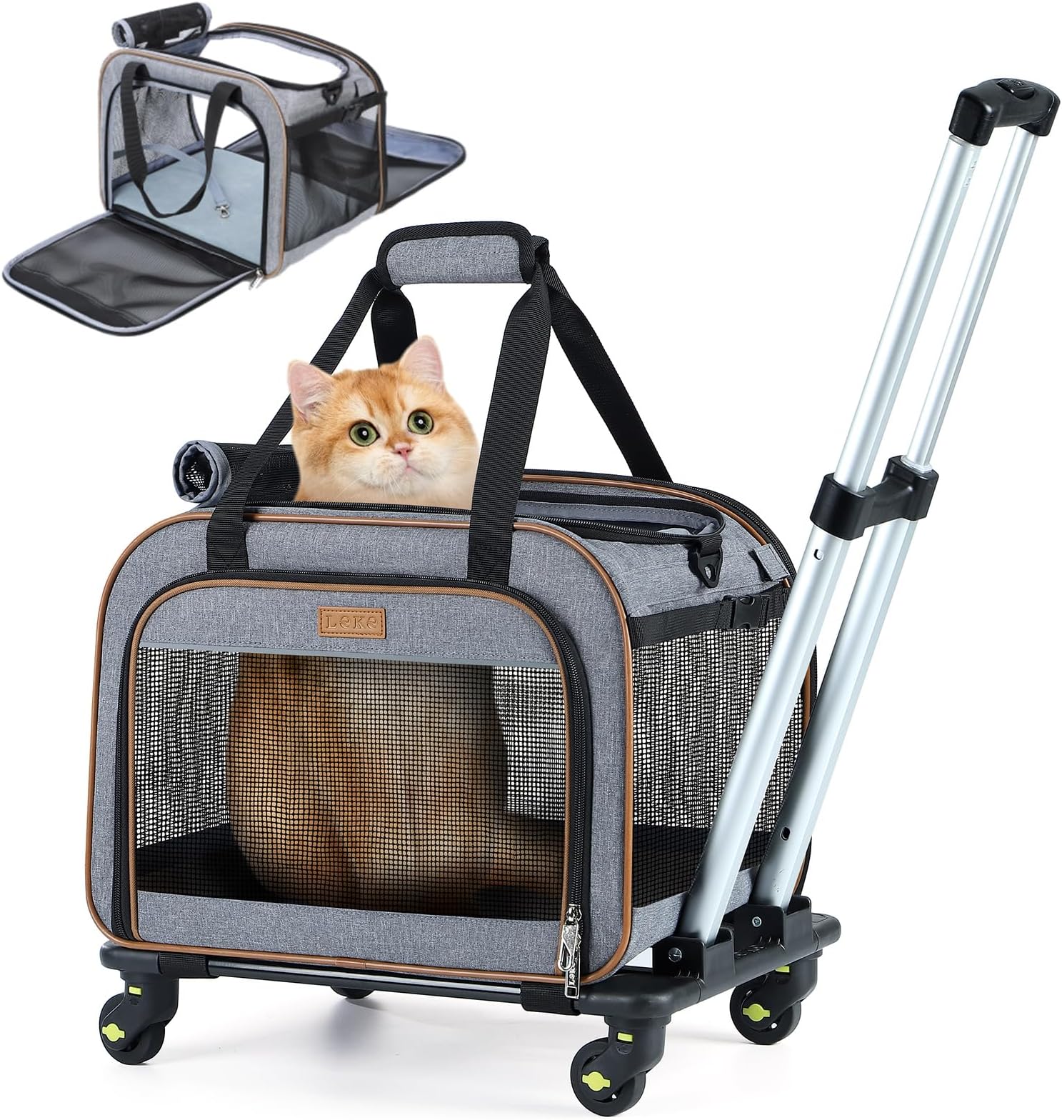VEVOR Airline Approved Dog Carrier With Wheels for Under
