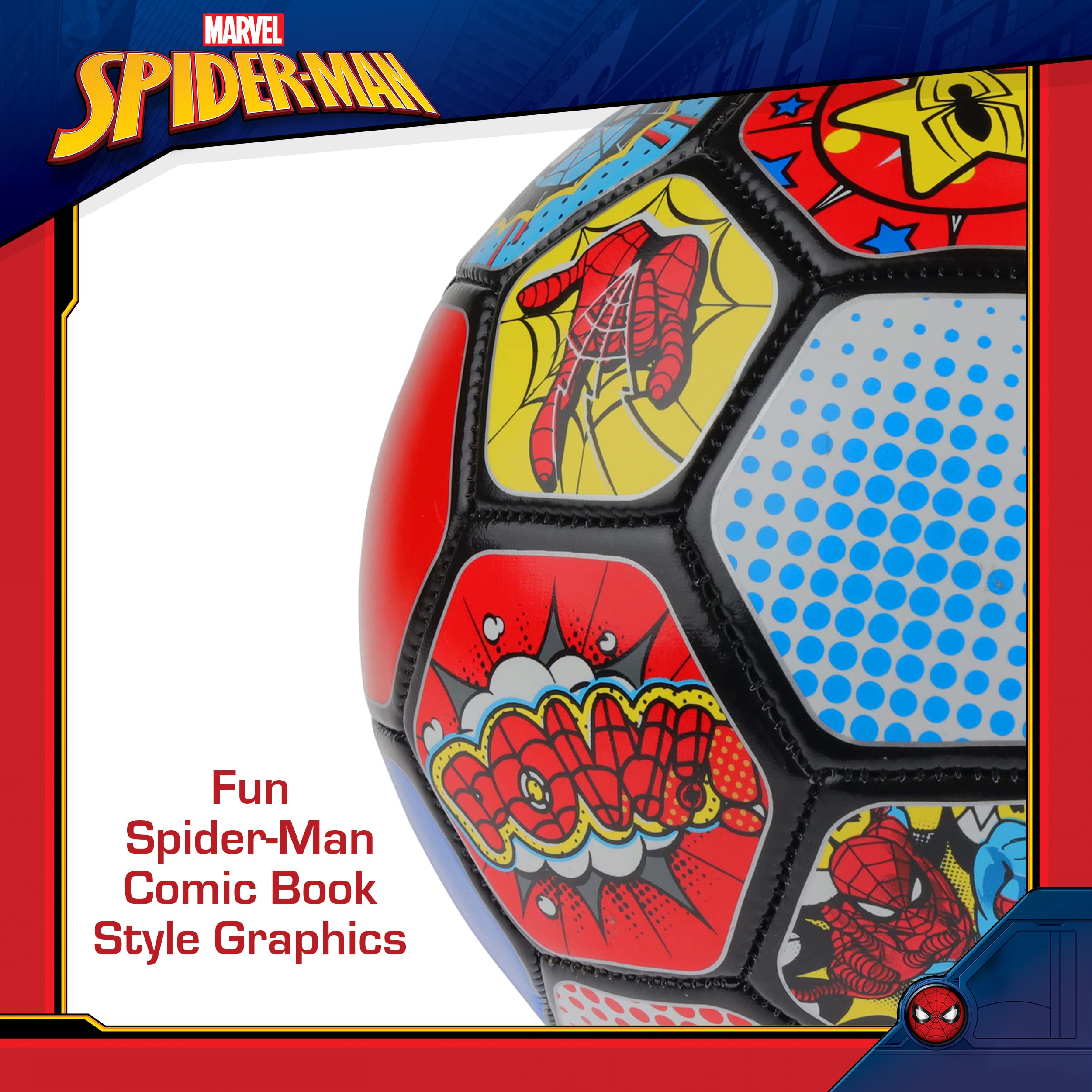 Amazon.com : Marvel Spider-Man Soccer Ball, Comic Design Youth