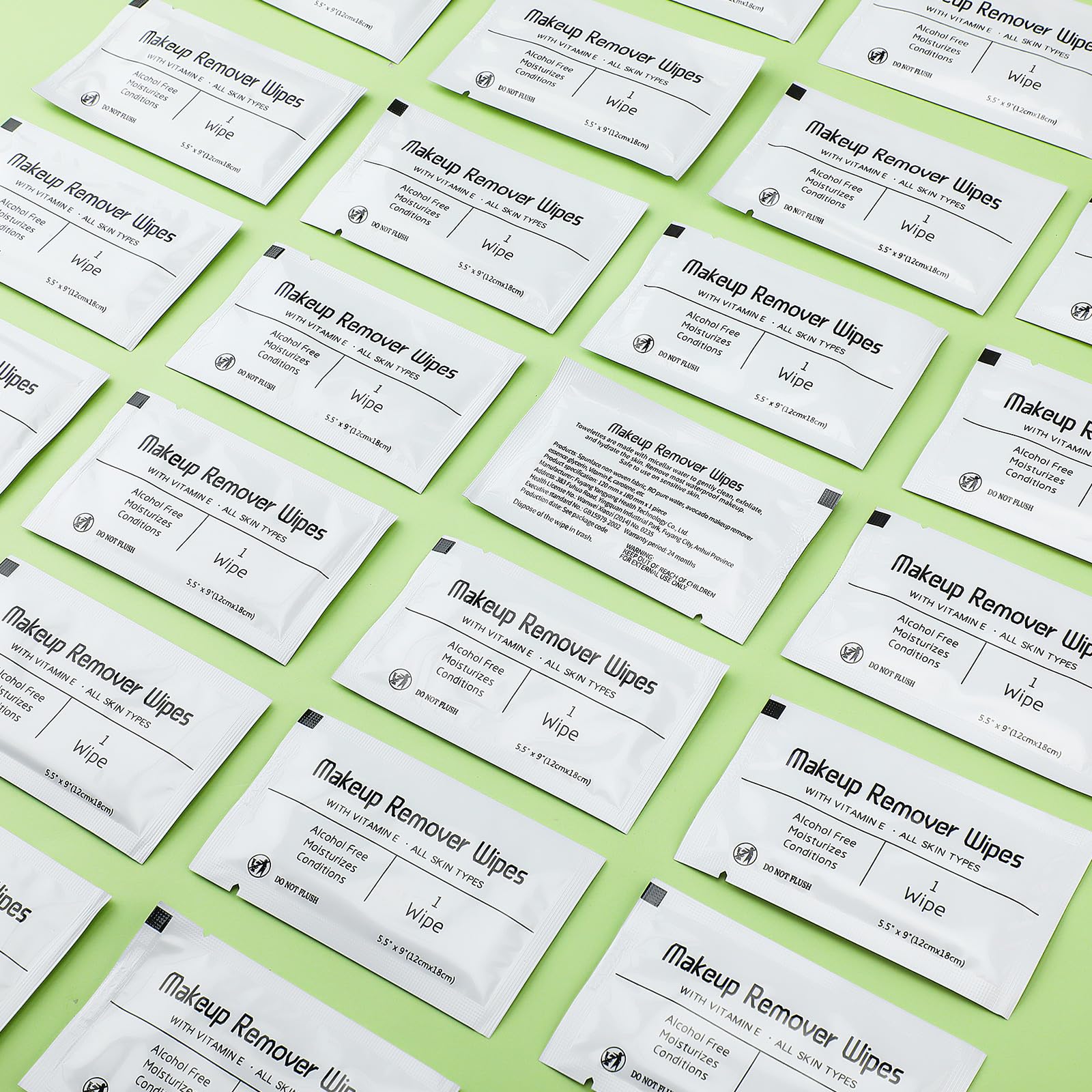 150 Pcs Individually Wrapped Makeup Remover Wipes