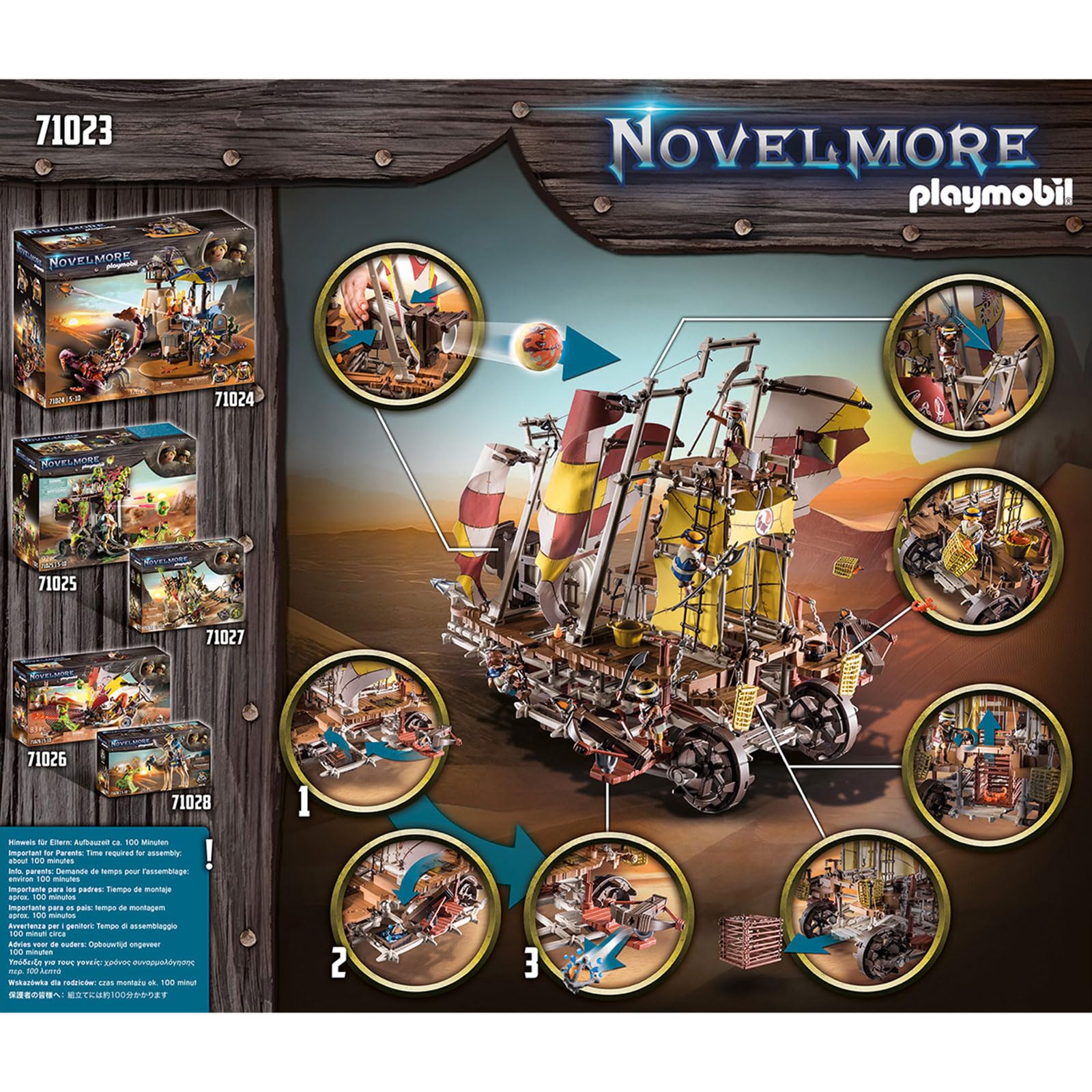PLAYMOBIL Novelmore 71023 Sal'ahari Sands - Veliero del Deserto, Giocattoli per bambini dai 5 anni