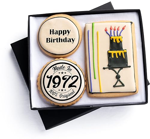 Miniatura 30 de Cesta de regalo gourmet floral de agradecimiento | 2 galletas grandes de azúcar de vainilla de 2.5 x 4.5 pulgadas, paquete variado de bocadillos