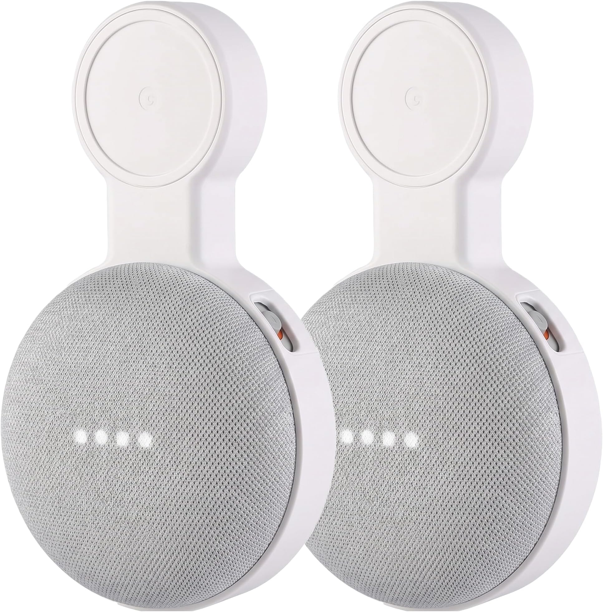- Outlet Wall Mount Holder for Google Home Mini (1st & 2nd Genernation), A Space-Saving Accessories for Google Nest Mini Speaker (White)