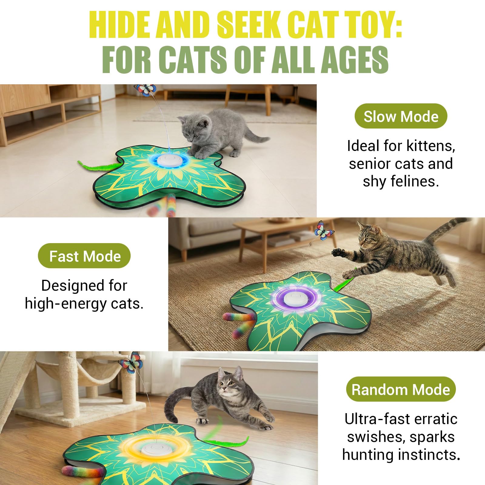 Juguetes para gatos de escondite (verde)