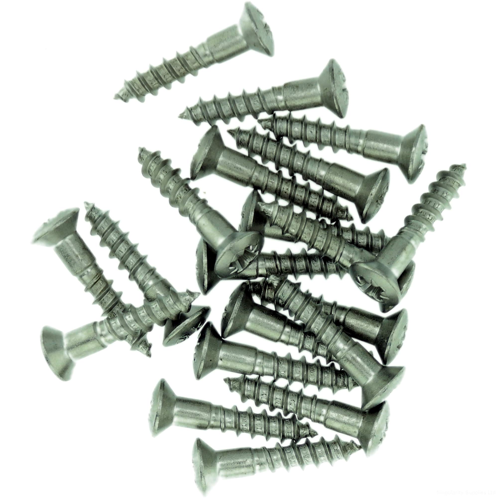 Singularity Supplies No.4 X 1.18 (3.0Mm X 30Mm) Pozi Raised Countersunk Wood Screw - Stainless Steel (A2) (Pack Of 20)