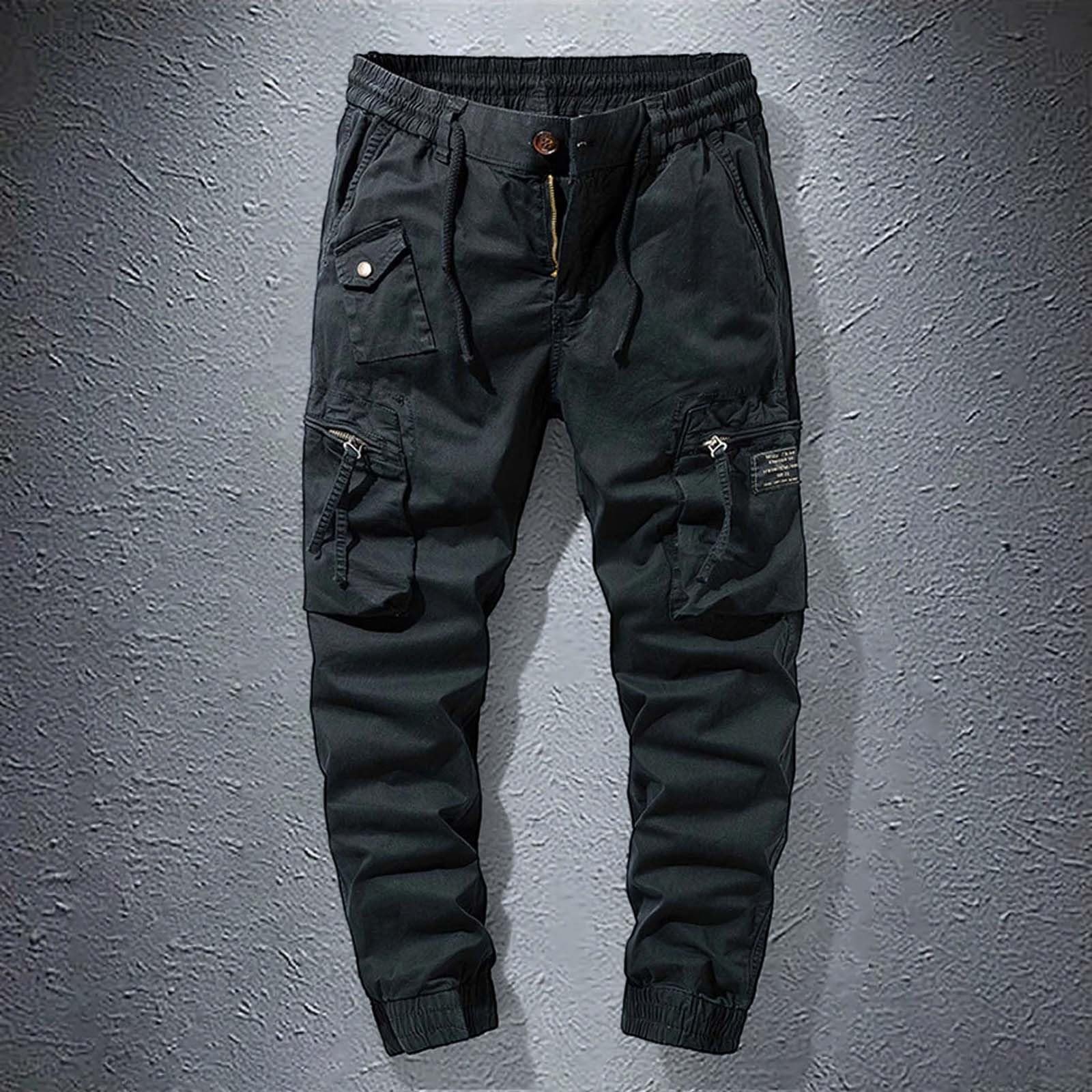 Cargohose Herren Jeans Stretch Cargo Hose Mit Vielen Taschen Camouflage Freizeithose Elastische Taille Arbeitshose Mit Gummizug Jogginghose Militär Hosen Trekkinghose