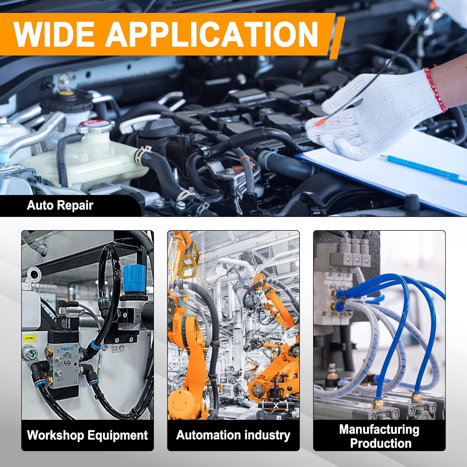 170 PCS Quick Connect Air Hose Fitting Assortment Kit,Pneumatic Push to Connect Fittings 1/8" 1/4" 3/8" 1/2" NPT Thread Air Line Quick Connect Quick Release Fitting Kits