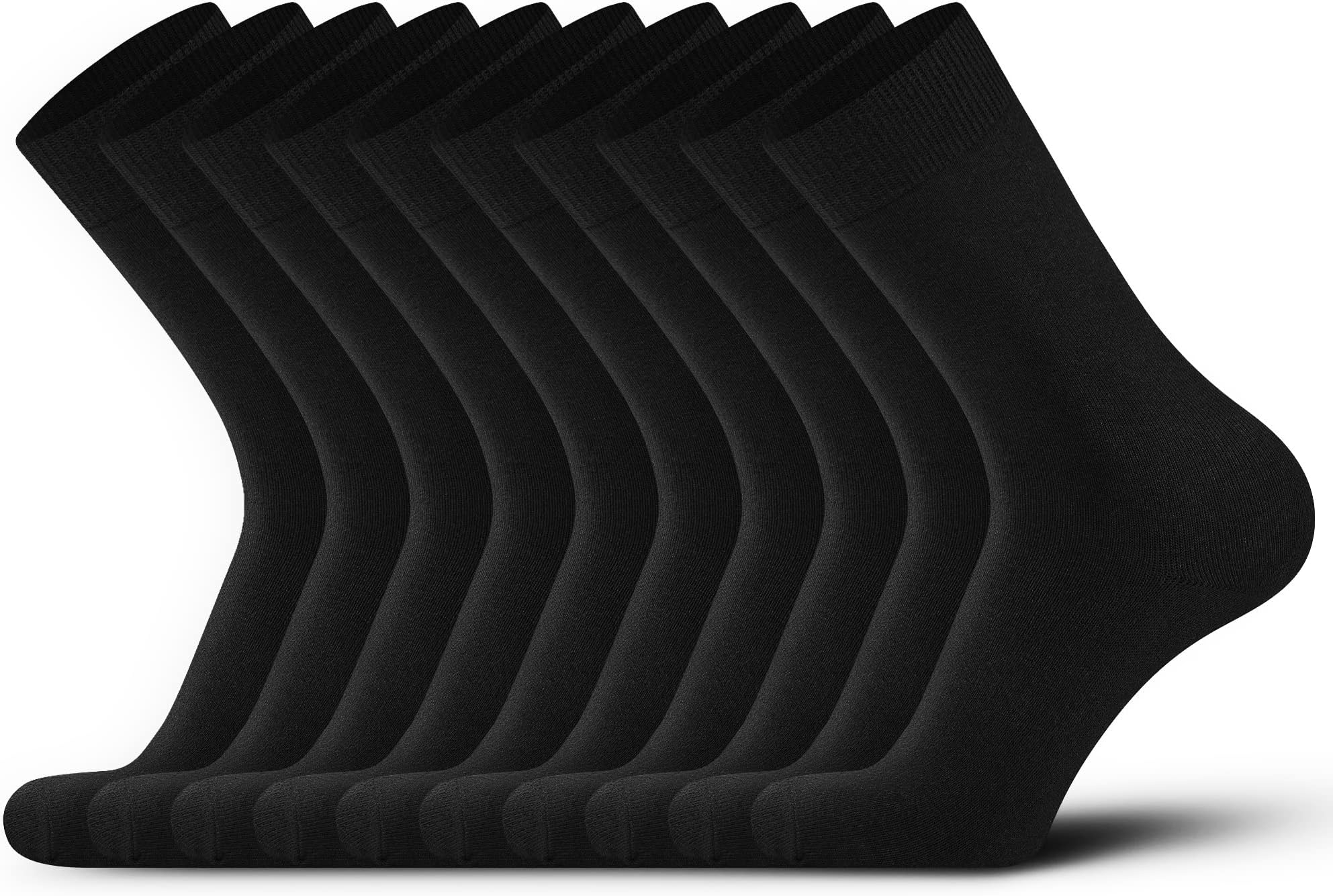 DarkCom Men's Smart Durable Socks 6 or 10 Pairs Cotton Socks