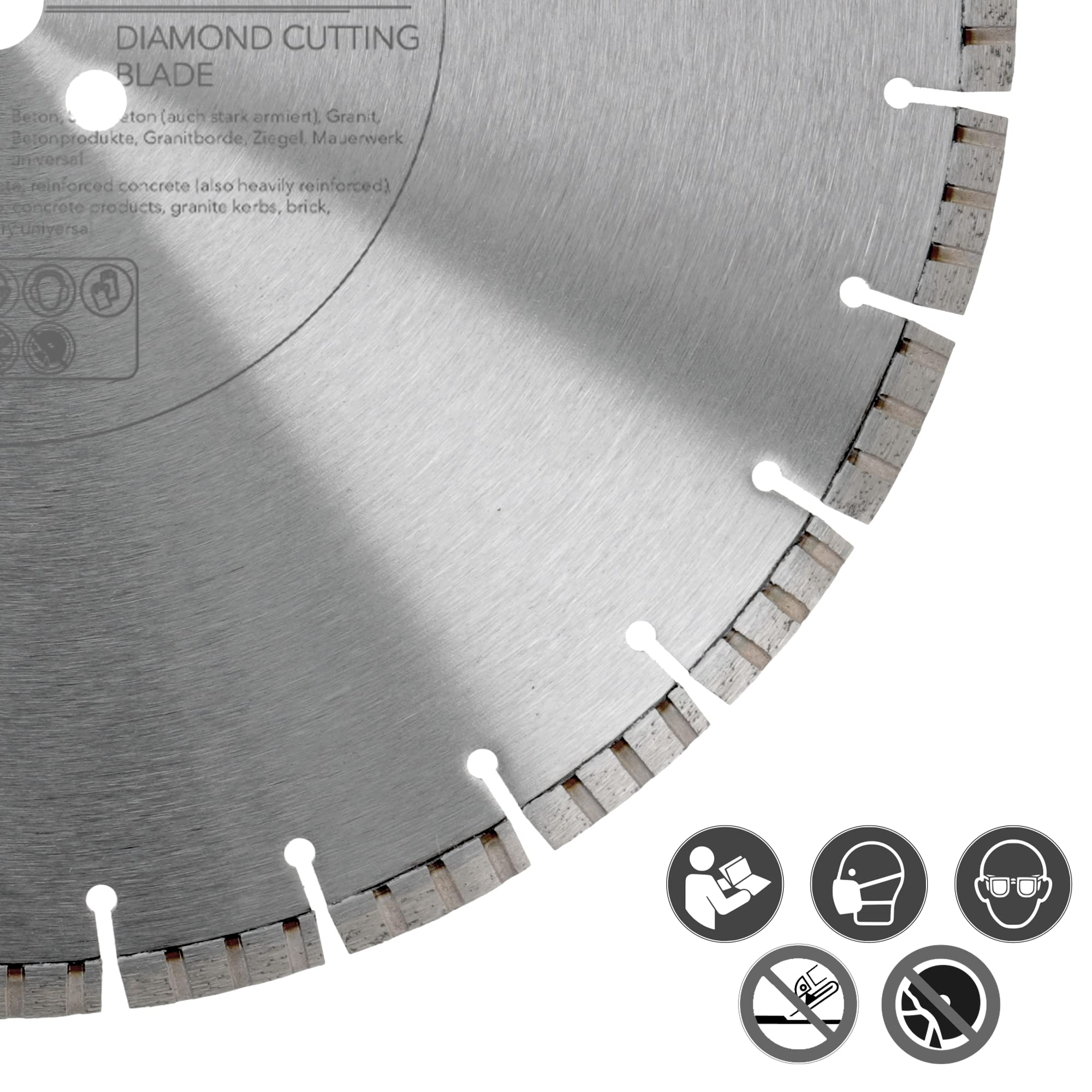 PRODIAMANT Disco de corte de diamante Premium láser para hormigón 400 mm x 20 mm disco de corte de diamante soldado por láser
