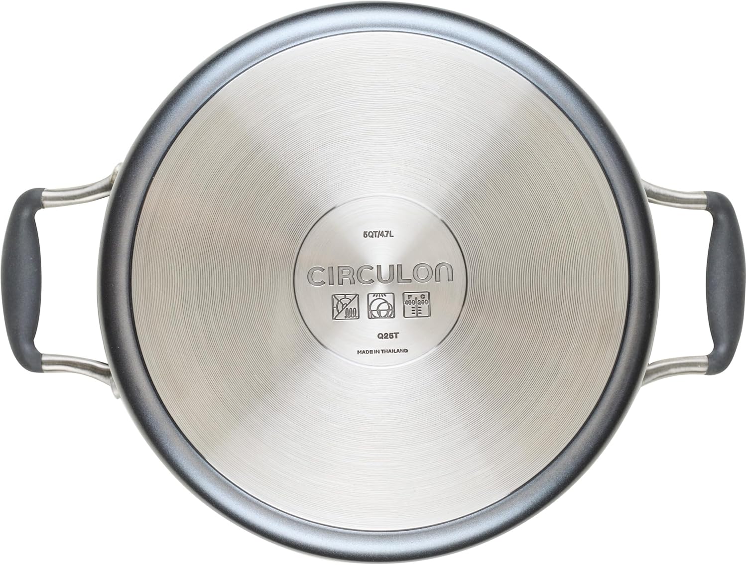 Circulon A1 Series Dishwasher Safe, Induction Ready, Metal Utensil Safe, 5-Quart Dutch Oven with Lid - Graphite