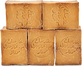 Carenesse Aleppo Seifen Paket Quality+ 5 Stück 80% Olivenöl 20% Lorbeeröl original Olivenölseife Haarseife vegan handgemacht Naturseife Seife ca. 900-950 Gramm je Paket