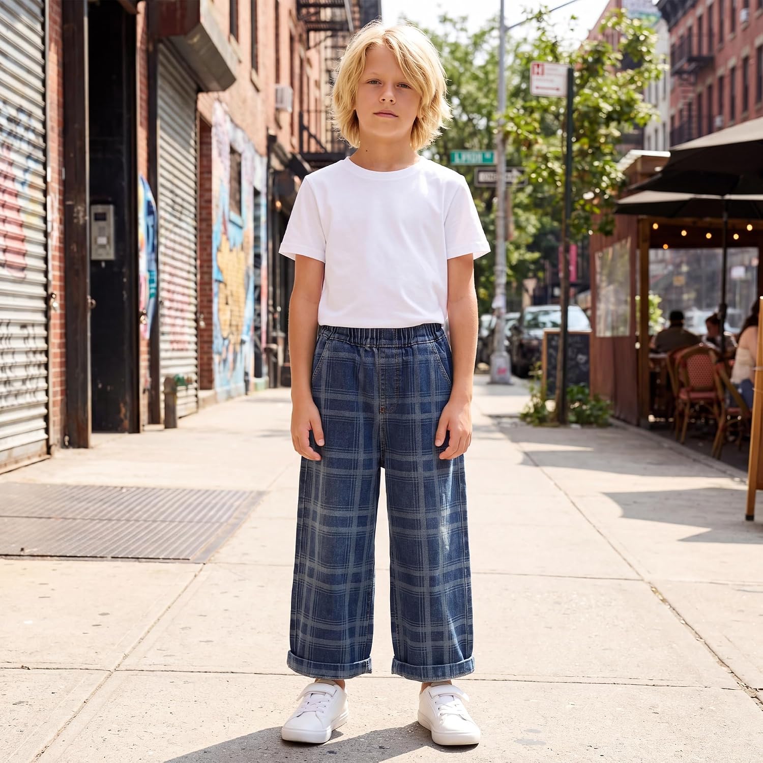 Toddler Boys Baggy Jeans Wide Leg Denim Pants School Harem Trousers image 5