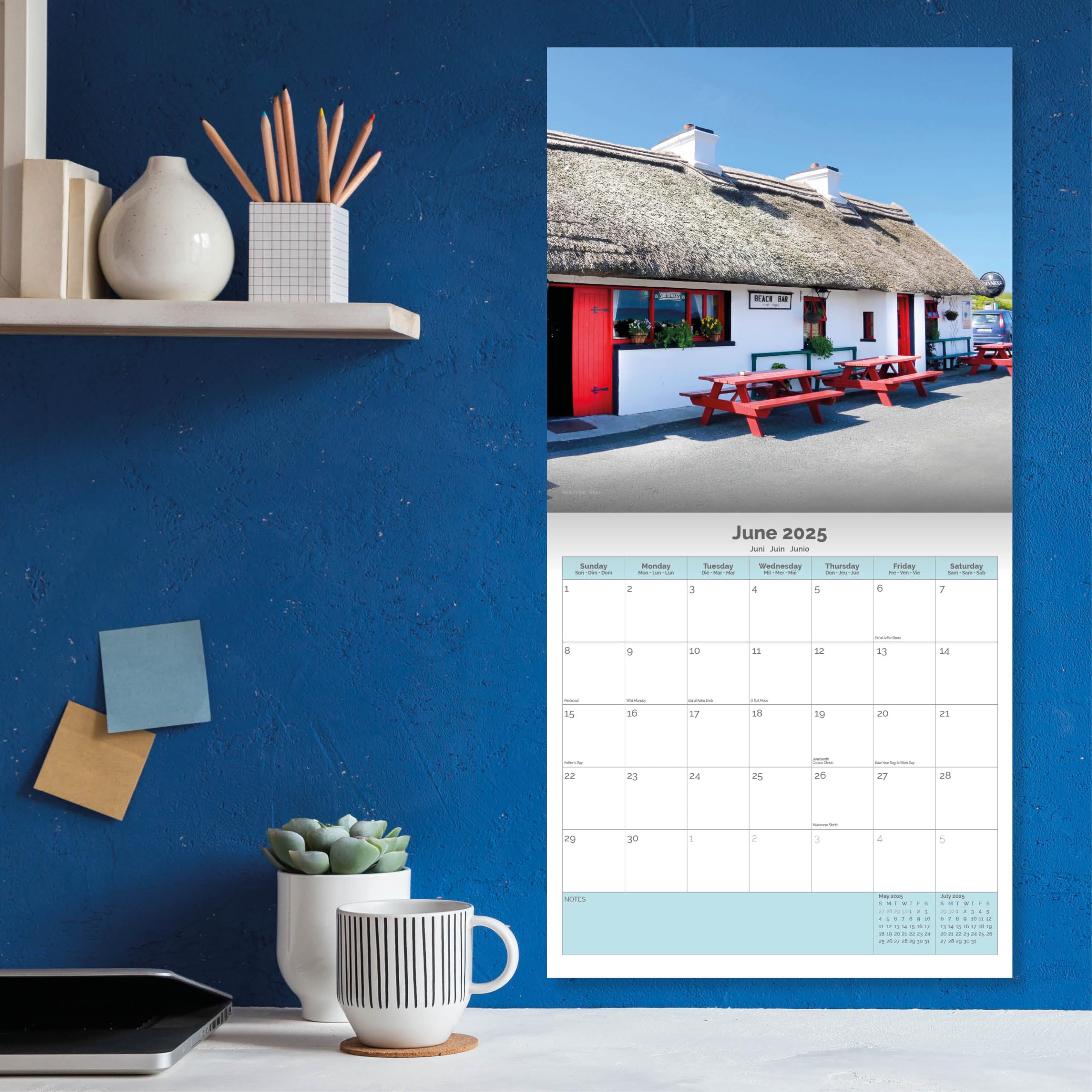 Dayplanner Publishing Ireland Calendar 2026, Large Square Wall Calendar With Organisational Stickers, 16 Month - Image 4