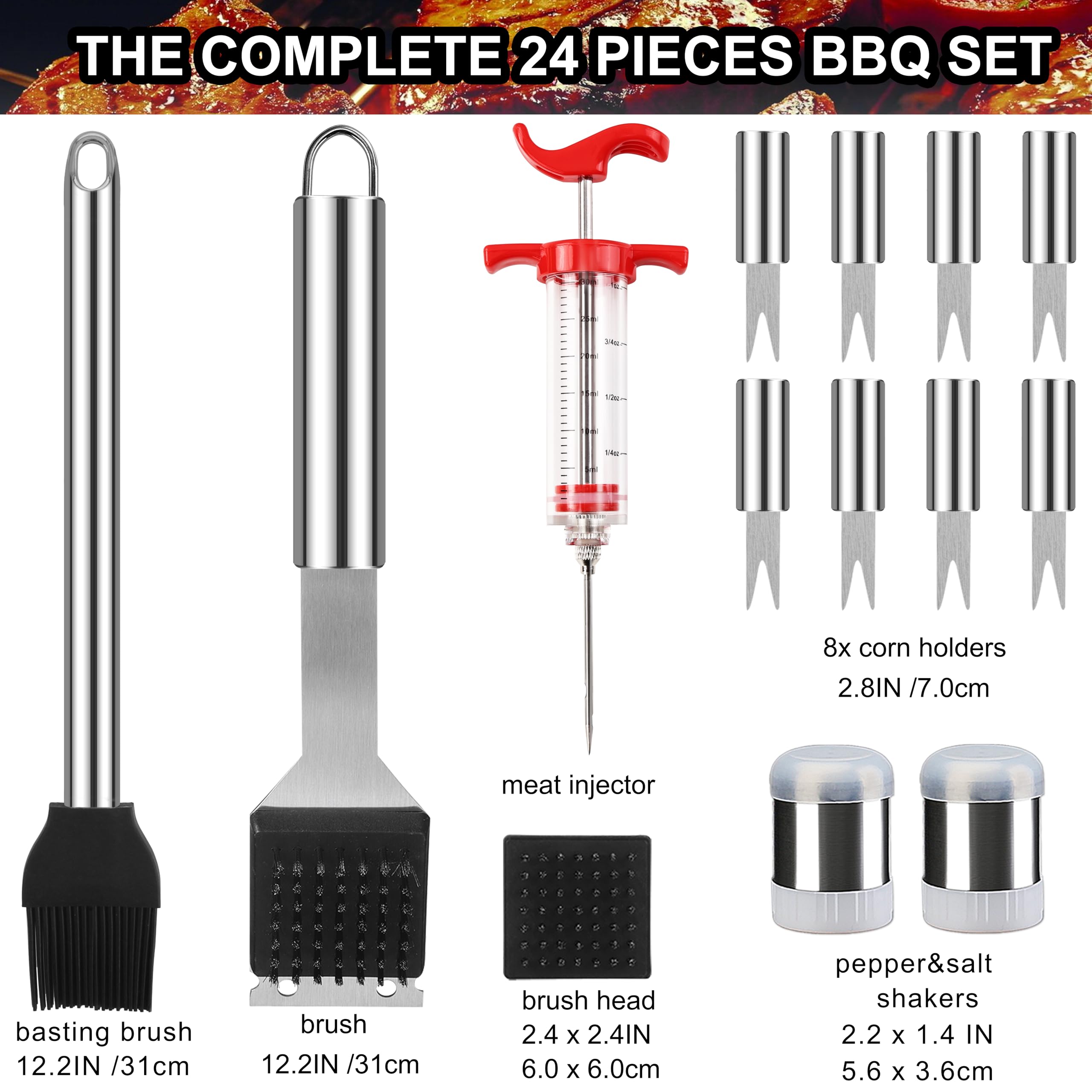 grilljoy 24PCS Accessori Barbecue