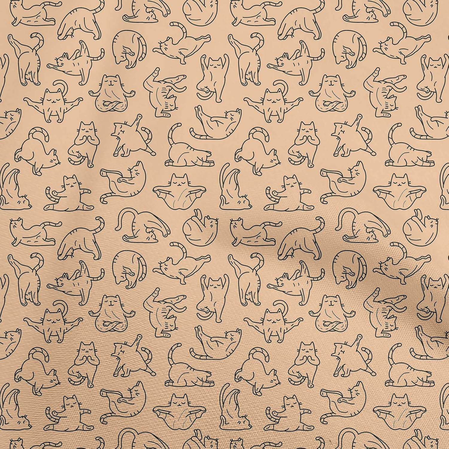 oneOone Cotton Flex White Fabric Conversational Print Fabric for Sewing Printed Craft Fabric By The Yard 40 Inch Wide