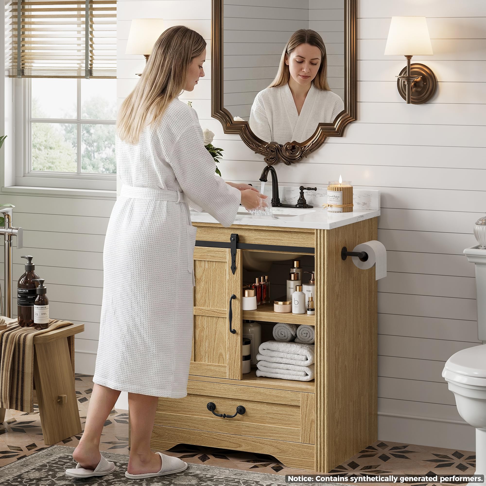 Best Small Bathroom Vanity With Sink in 2026: 5 Top Picks 3 IRONCK Bathroom Vanity with Sink, 30 Inch Bathroom Sink Cabinet with Drawers & M — product photo