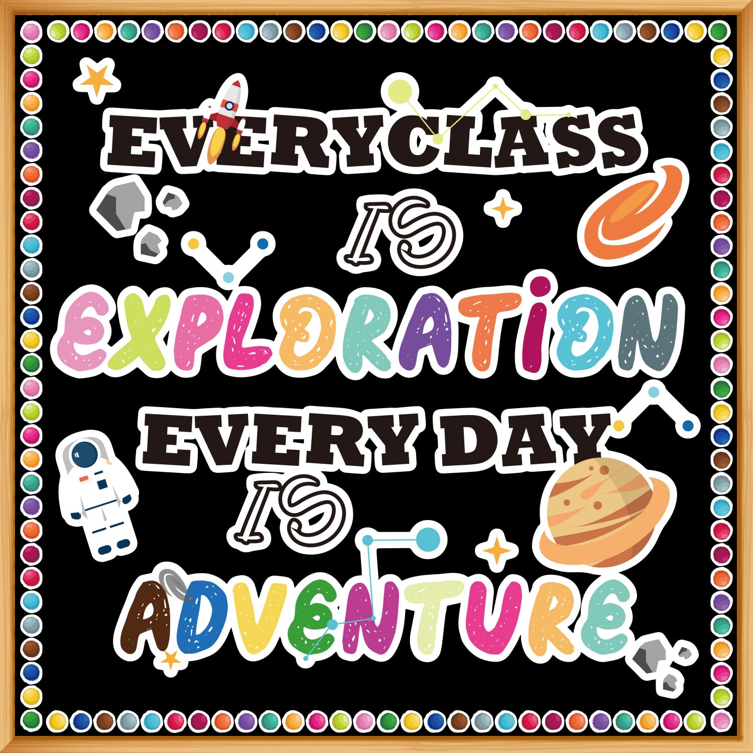 Classroom Bulletin Board Decor Colorful Classroom Decoration Set Welcome Banner Motivational Posters for for Kindergarten Elementary Middle School (