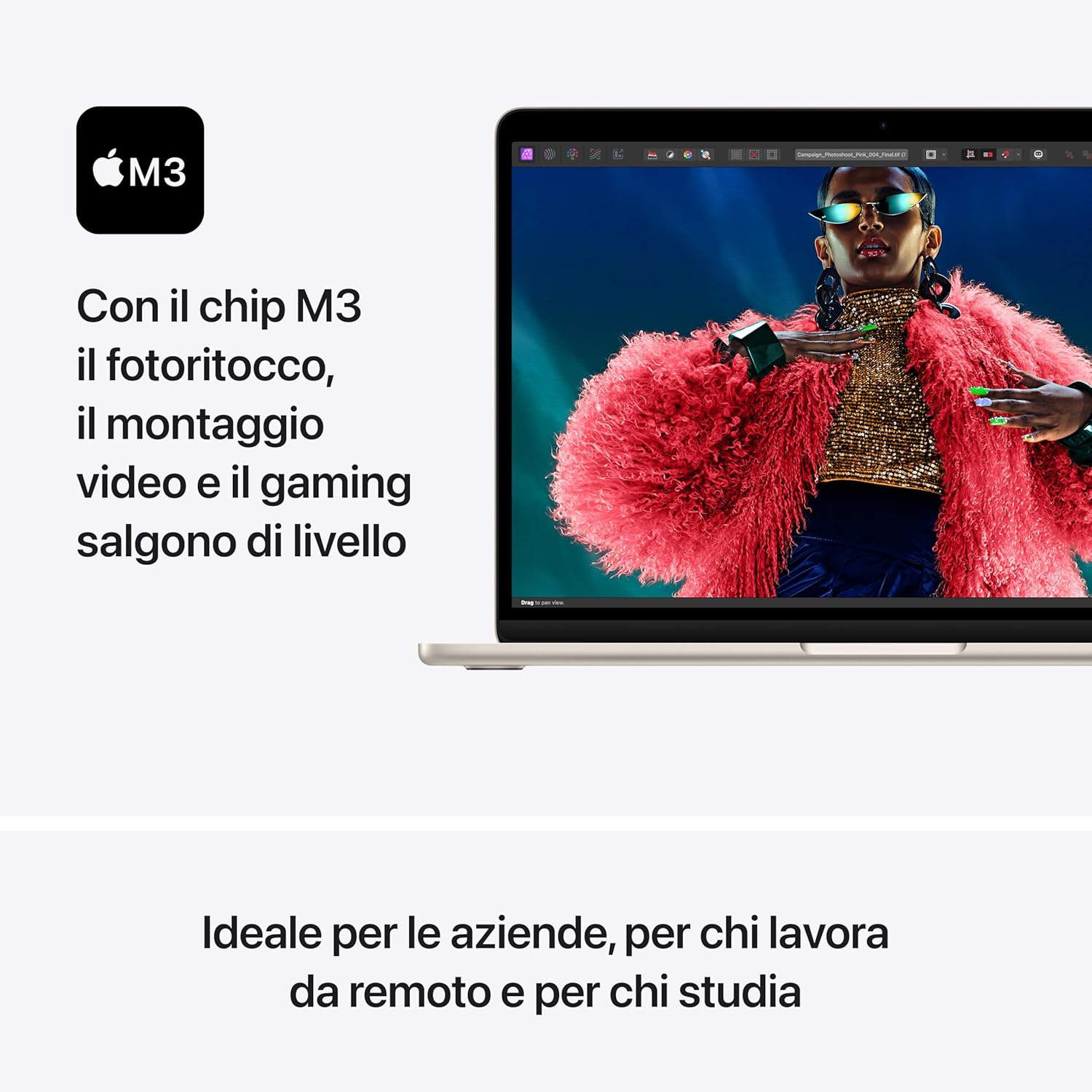 2024 MacBook Air 13" Portatile con chip M3: display Liquid Retina da 13,6" - Notebook - Immagine 2