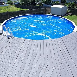 HOUKAI Coberturas de piscina para piscinas subterrâneas – (azul) cobertor solar redondo de piscina de 1,5 m – para piscina mantém as folhas de fora cobertura de piscina redonda conjunto rápido, coberturas solares para piscinas acima do solo