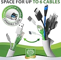 Vista 3 de Small Pet Select Funda de cable resistente, color blanco, de 10 pies, protector de cable eléctrico y cable ultra duradero para conejos, perros