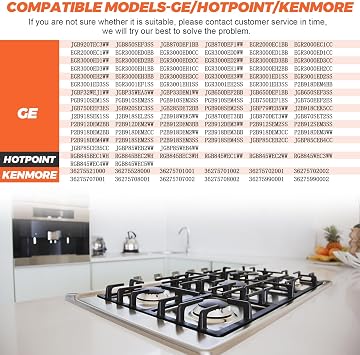24Pcs WB2K101 WB02T10461 Stove Grate Rubber Feet fit for GE Kenmore Range Burner Cooktop Grate, 3/16 Hole Gas Stove Top Grate Feet Replace WB02K0101 AP2622260 PS241358 by Beaquicy